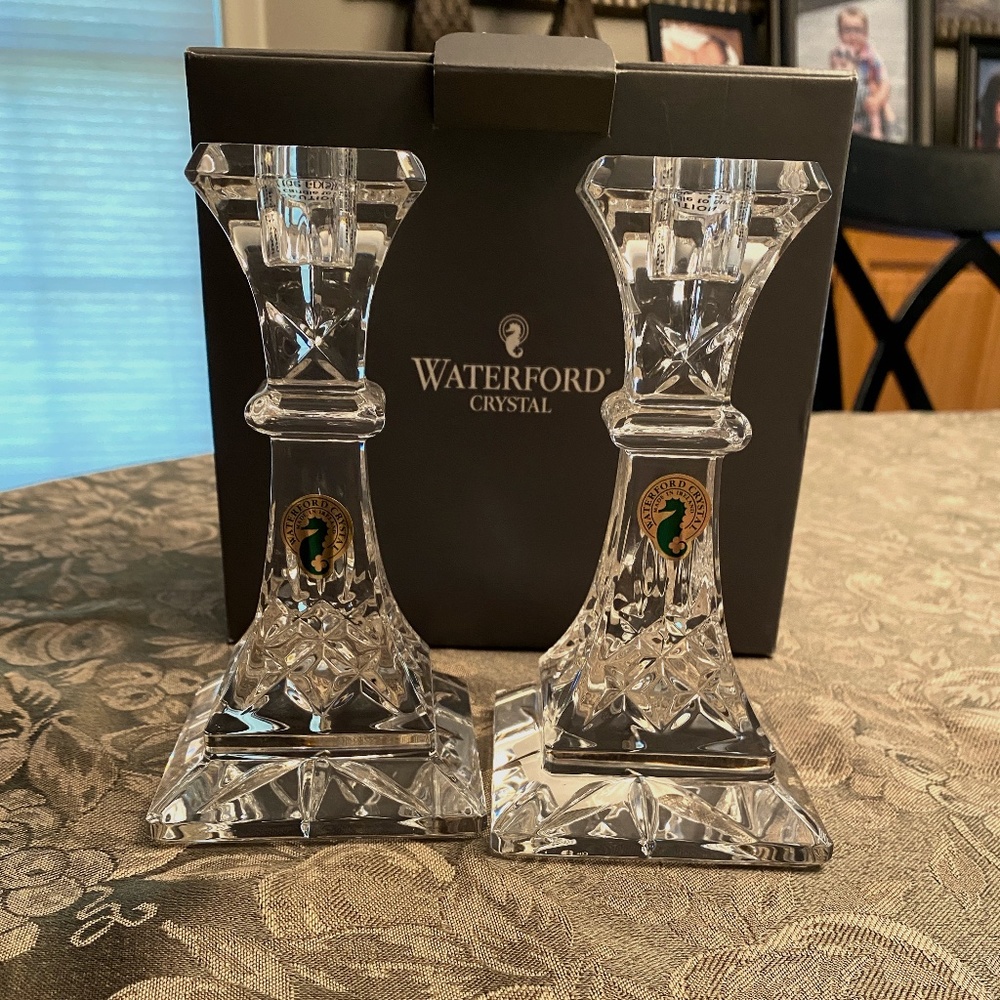 Waterford Crystal Lismore 6" pair of Candlesticks